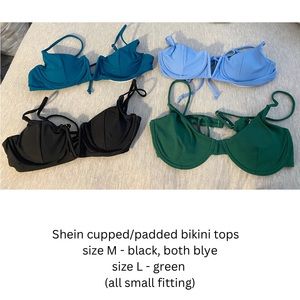 Shein cupped bikini tops